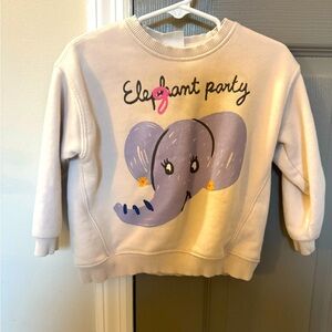 Zara Elephant Sweatshirt Girls 18-24 Month